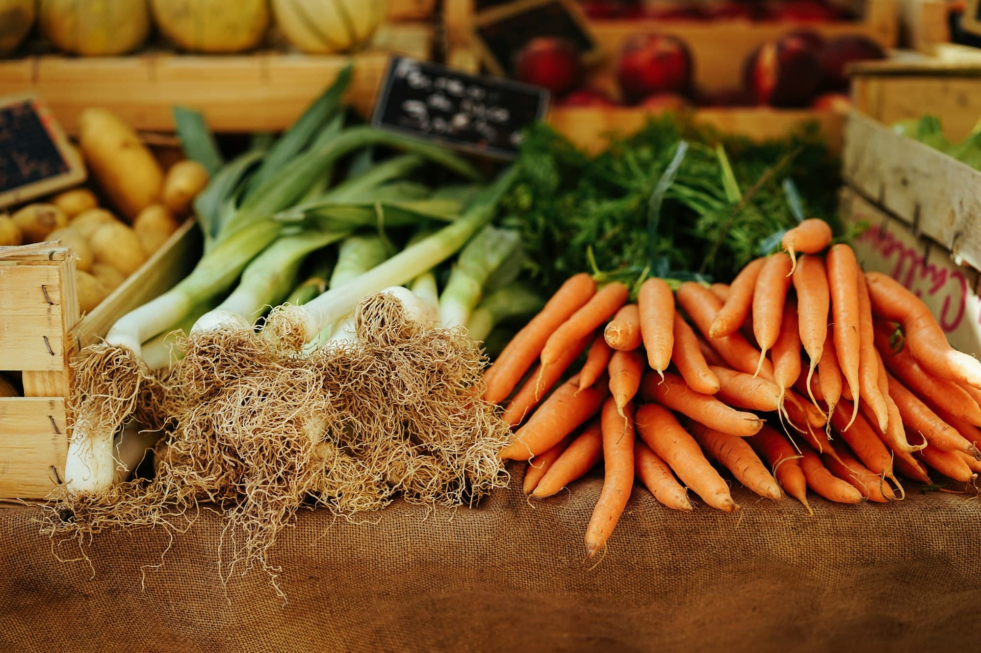 Vegetables at a farmers' market